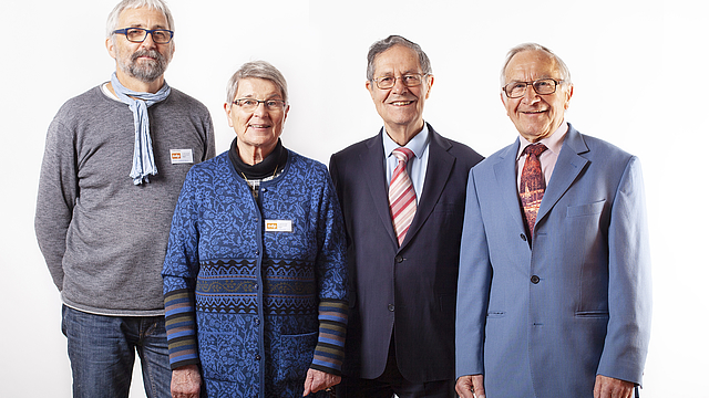 V.Liebermann, E.Maier, Prof. Buchner, B.Richter